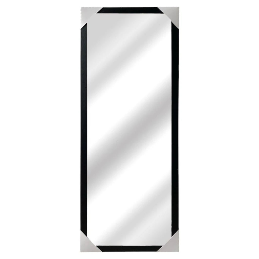 Espelho 50x100 com Moldura Luxo Cor Preto Para Decoração