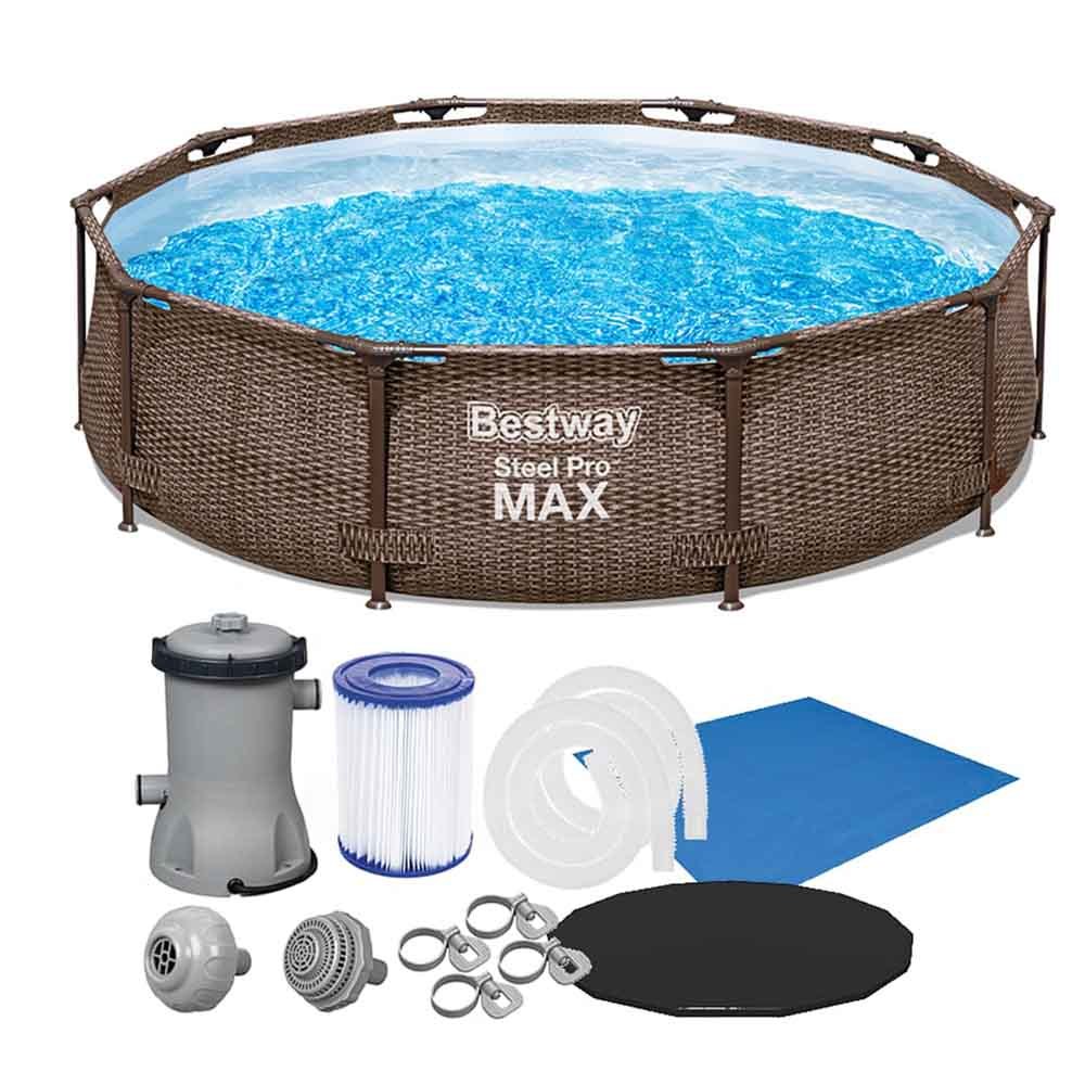 Piscina Estrutural 4678L Circular Deluxe + Filtro 110V ou 220V + Capa + Forro