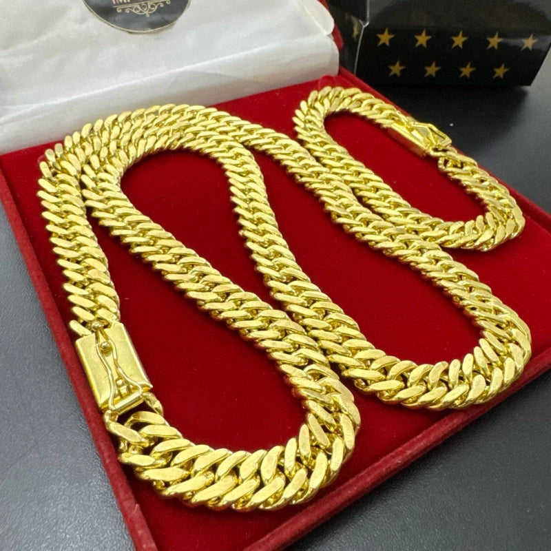 Cordão lacraia 70cm e pulseira 13mm 22cm kit 100% moeda antiga
