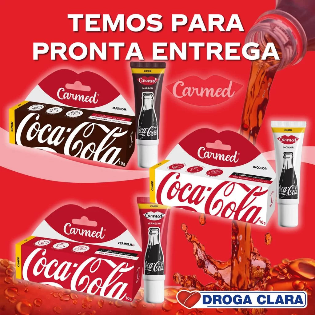 Hidratante Labial Carmed Crystal Pink Rose Gold Dentadura Beijo Banana Beijinho Rosa Glitter