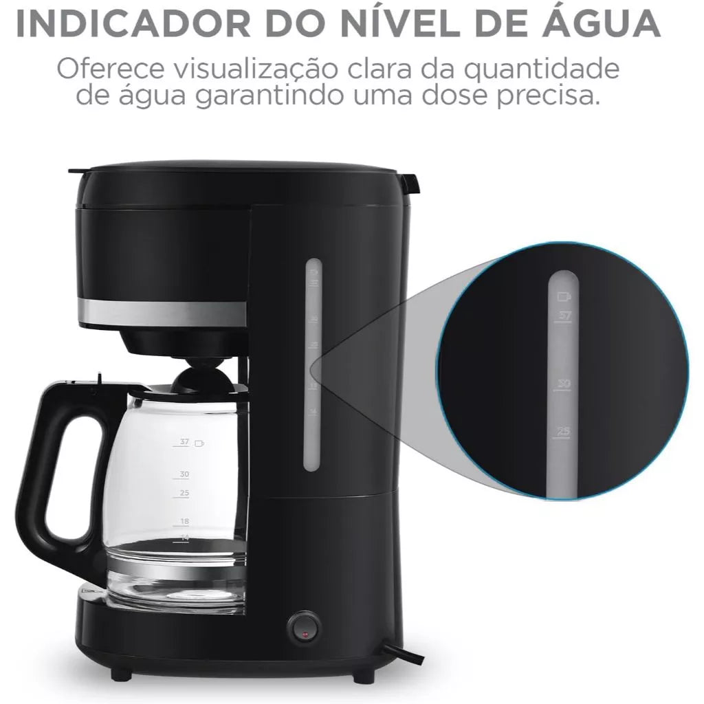 Midea Cafeteira Elétrica Preta 1,5L -110V