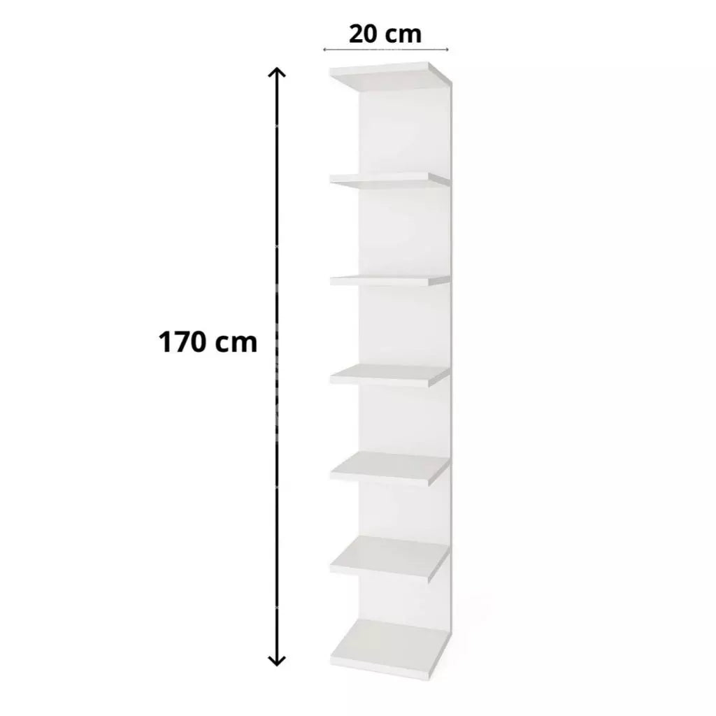 torre de prateleiras estante mdf 170 ou 85 cm cor BRANCA