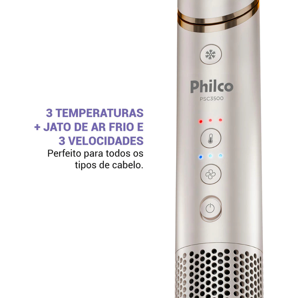 Secador de Cabelo Philco PSC3500 220V Profissional Potente Leve Uso Diário