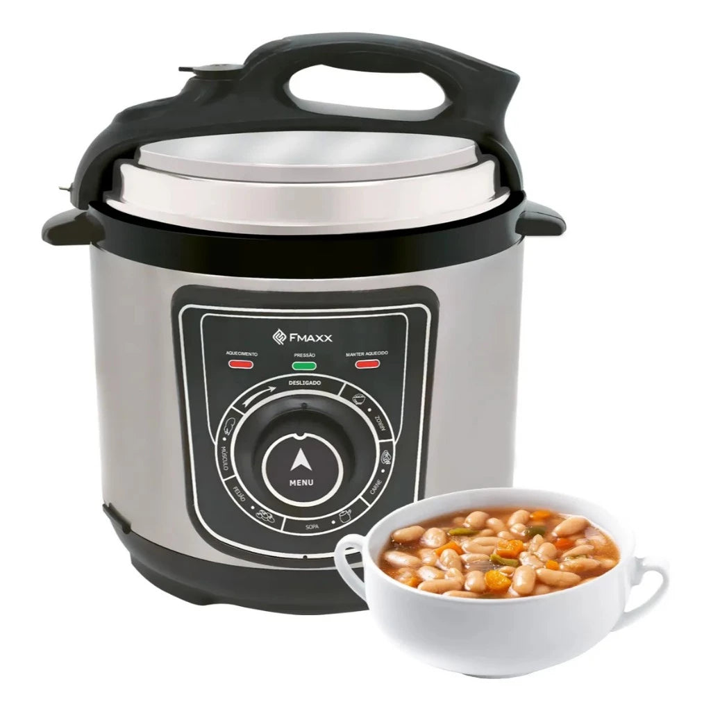 Panela De Pressão Elétrica Fmaxx Chef 4 Litros 800w 220v Prateado 220v 60hz