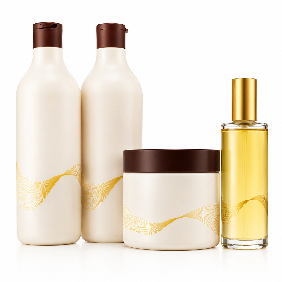 Kit Shampoo + Cond Purificador 1L Máscara Hidratação 500g Óleo Reparador 60ml Hairsell