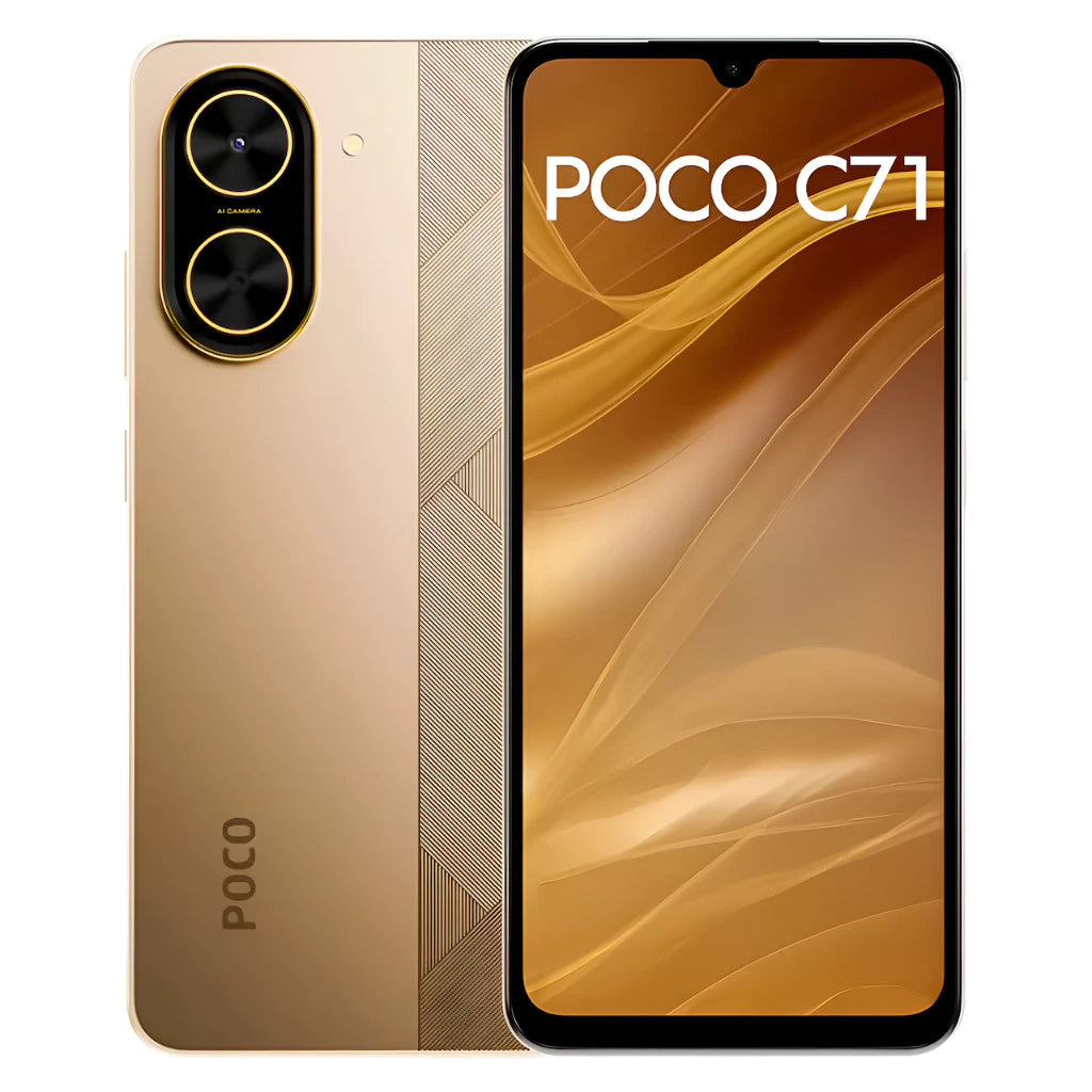 Celular Smartphone Poco C71 128GB / 64GB Dual Sim Global (COM CAPINHA E PELÍCULA DE CORTESIA)