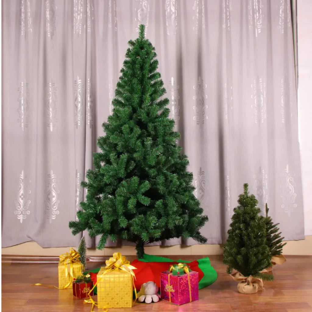 Árvore De Natal Pinheiro 210cm 600 Galhos Cheia Premium Verde De Luxo PREMIUM 1,50cm 1,80cm 2,10cm
