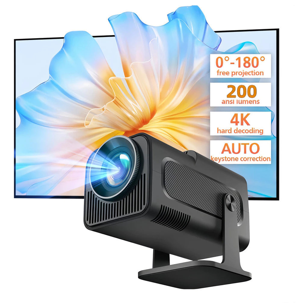 Mini Projetor 4K Portátil HY320 | Android, Full HD, Wifi e Bluetooth