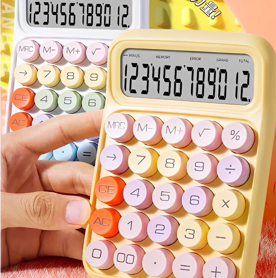 Calculadora Colorida Morandi De 12 Dígitos Teclado Mecânico De Ponto Grande Multineos - Store