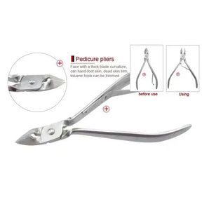 Kit Cortador De Unha Manicure Portatil Estojo Pinca Tesoura C/Organizador de couro de luxo