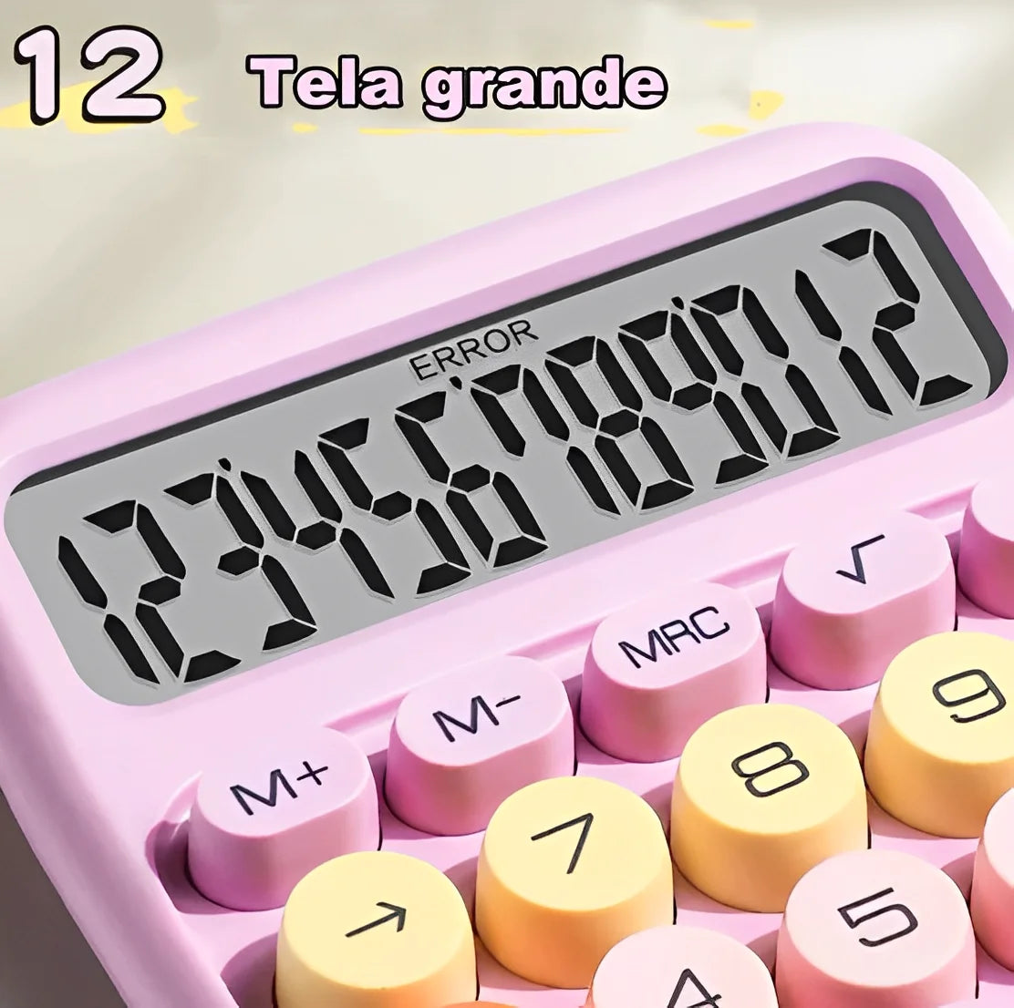 Calculadora Colorida Morandi De 12 Dígitos Teclado Mecânico De Ponto Grande Multineos - Store