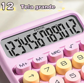 Calculadora Colorida Morandi De 12 Dígitos Teclado Mecânico De Ponto Grande Multineos - Store
