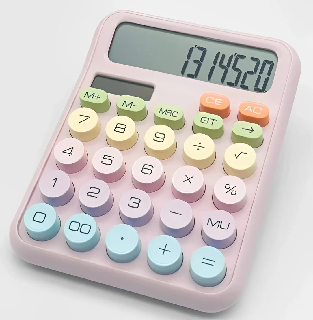 Calculadora Colorida Morandi De 12 Dígitos Teclado Mecânico De Ponto Grande Multineos - Store