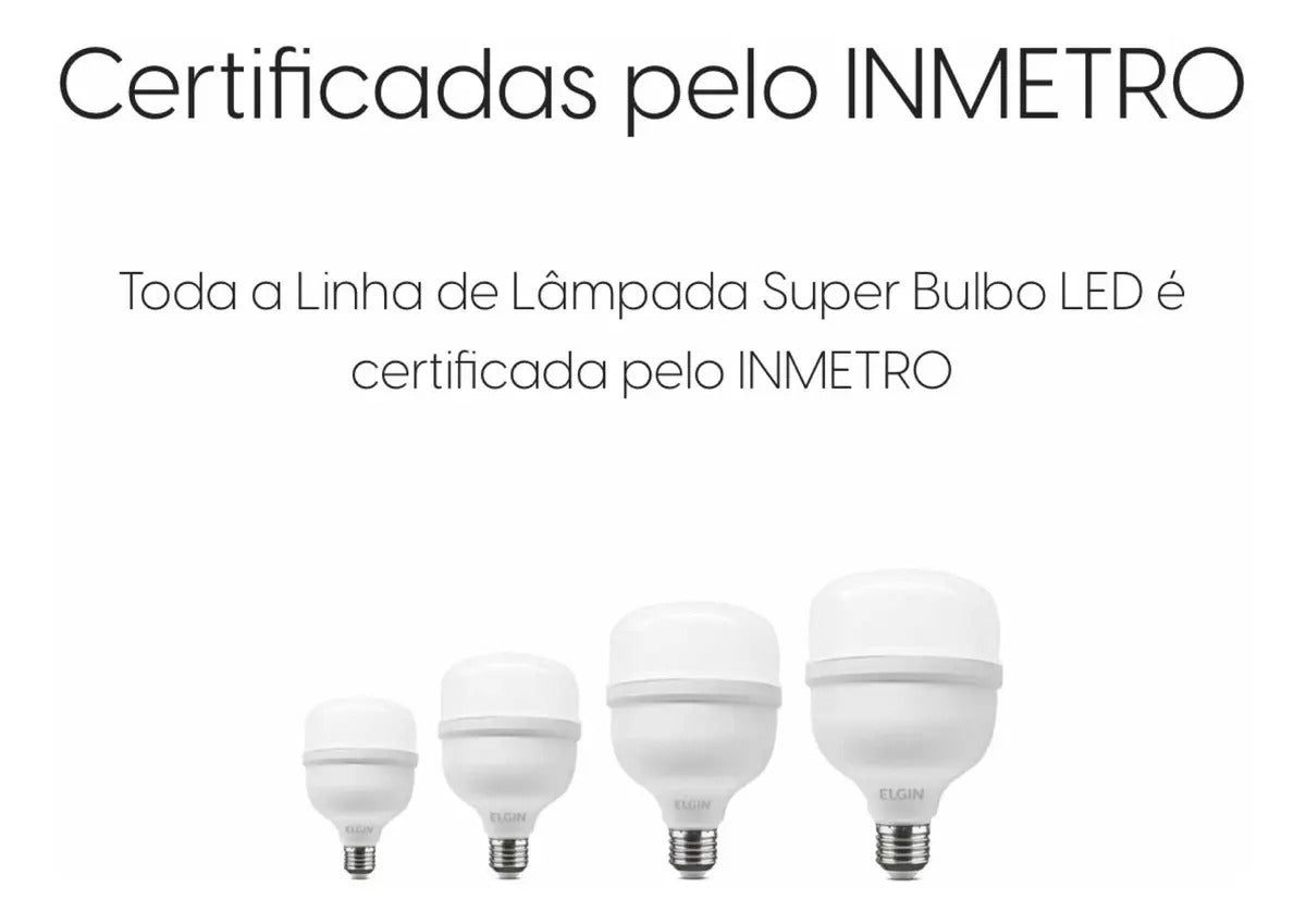 Lampada Led Bulbo Alta Potencia 50w Elgin 6500k