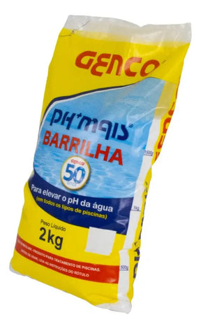 Barrilha Genco 2 Kg Elevador de pH Granulado para Piscina
