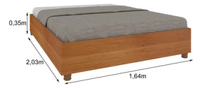 Cama Queen Convencional Tcil Móveis Mônaco MDP 203x164cm Cor Cinamomo