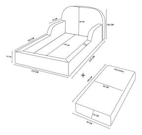 Cama Colchão Montessoriana Infantil Proteção Lateral Balaqui Cor Rosa