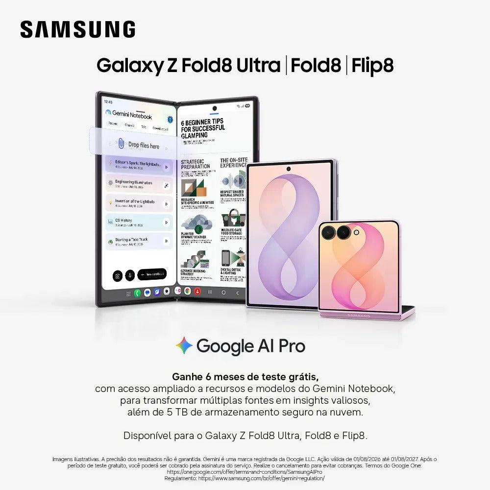 Celular Galaxy Z Fold8 512gb, 12gb Ram Tela 7.6 - Preto
