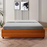 Cama Queen Convencional Tcil Móveis Mônaco MDP 203x164cm Cor Cinamomo