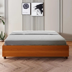 Cama Queen Convencional Tcil Móveis Mônaco MDP 203x164cm Cor Cinamomo