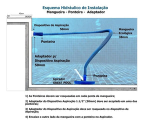 Mangueira De Piscina Para Aspirar Com 8 Metros Atacado Azul