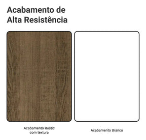 Guarda-roupa Casal Madesa Reno 3 Portas Correr Com Espelho Cor Rustic/Branco 10956E1E