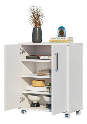Armário De Chão Lavanderia Cor Branca Prateleira Produtos Cor do móvel Branco