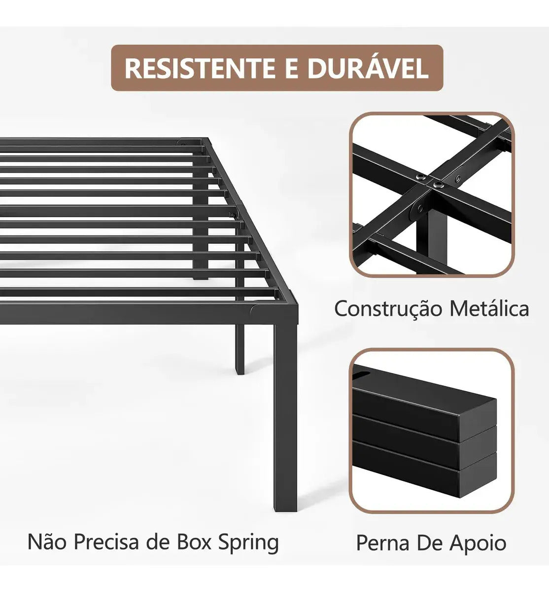Estrutura De Cama De Metal, Solteiro, Com Espaço De Armazena Cor Preto Hot Wheels