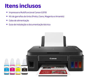 Impressora multifuncional cor Canon Pixma G3110
