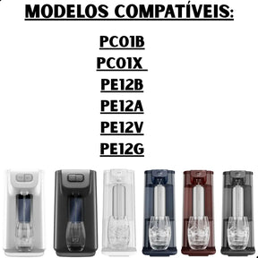 Kit 2 Refil De Água Acqua Pure Electrolux Pe12a Pe12b Pe12g PC01X, Cor Marrom-claro