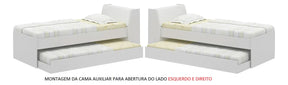 Cama Solteiro Bicama Ditália Bb-28 Branco