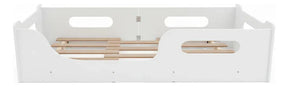 Cama Montessoriana Infantil 100% Mdf Com Grade De Proteção Branco