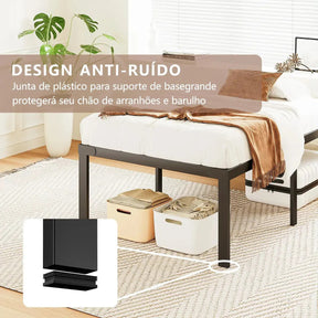 Estrutura De Cama De Metal, Solteiro, Com Espaço De Armazena Cor Preto Hot Wheels