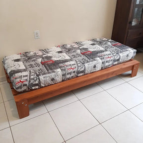 Cama Turca Solteiro Penafort Oriental Madeira Imbuia 200kg