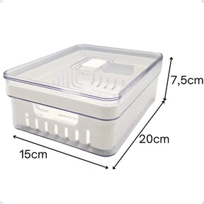 Kit 4 Organizador De Geladeira 2l Acrílico Frutas E Verduras