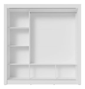 Guarda Roupa Casal Madesa Mônaco 3 Portas De Correr Cor Branco 109309