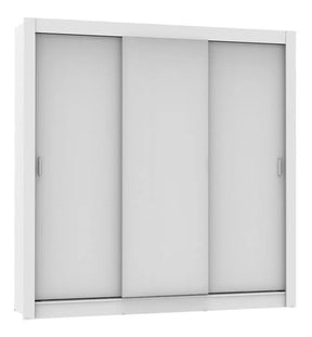 Guarda Roupa Casal Madesa Mônaco 3 Portas De Correr Cor Branco 109309
