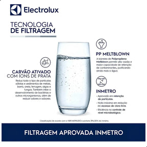 Kit 2 Refil De Água Acqua Pure Electrolux Pe12a Pe12b Pe12g PC01X, Cor Marrom-claro