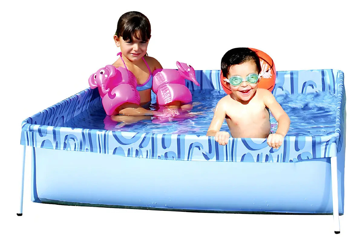 Piscina Infantil Quadrada Estrutural Pvc 400 Litros - Mor