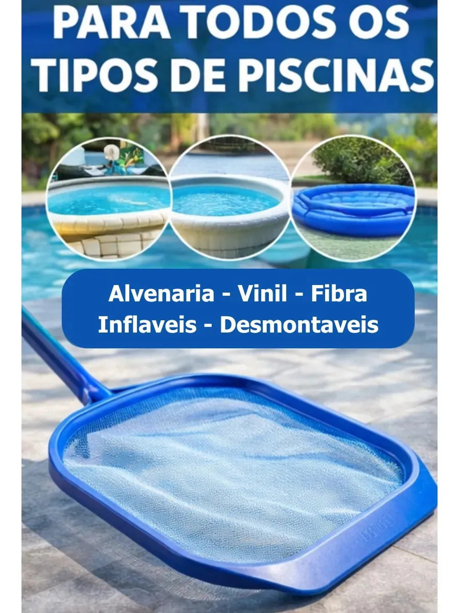 Peneira Plastica Grande Cata Folha Para Piscina Vnml Great Pool retangular