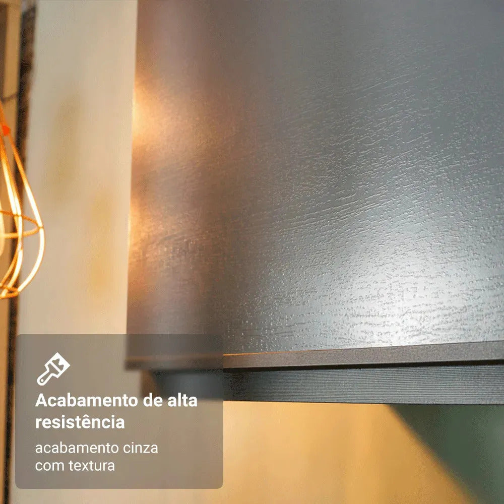 Armário Cozinha Completa Suspenso 300cm Cinza Nice Madesa 06
