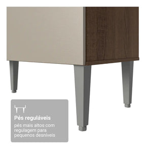 Armário De Cozinha Compacta 196cm Rustic/crema Aura Madesa