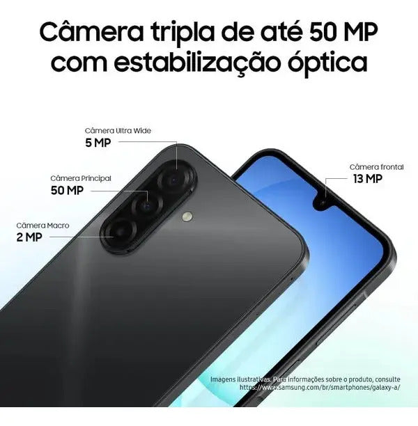 Celular Galaxy A17 Com Ia, 128gb, 4gb Ram, Câm De 50mp, Tela De 6.7 , Nfc, Ip54 - Azul