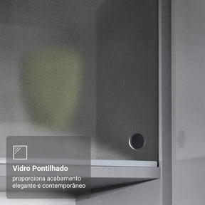 Armário Cozinha Completa Suspenso 300cm Cinza Nice Madesa 06