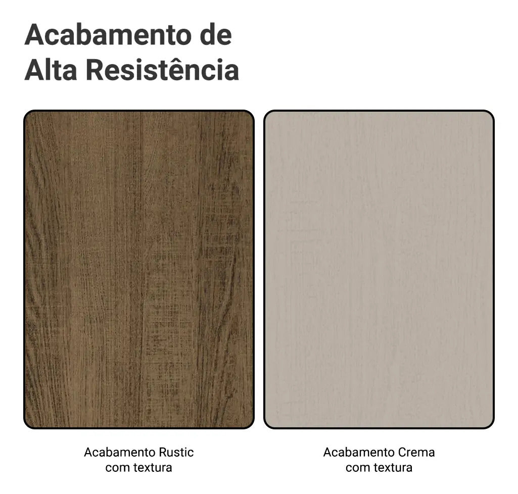 Armário De Cozinha Compacta 196cm Rustic/crema Aura Madesa