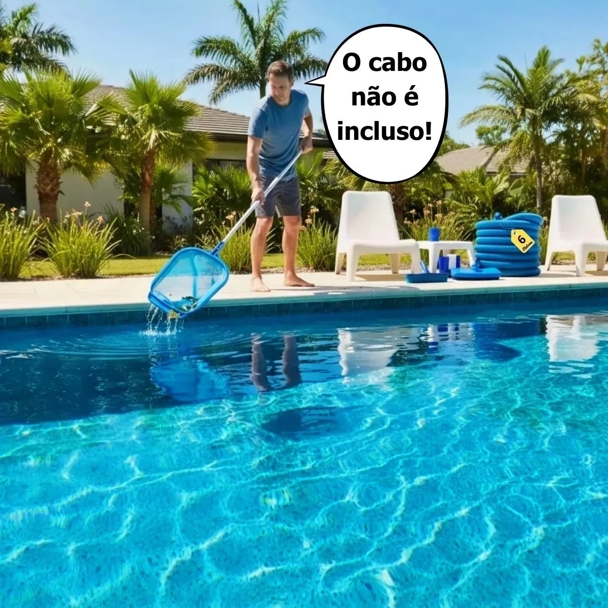 Peneira Plastica Grande Cata Folha Para Piscina Vnml Great Pool retangular