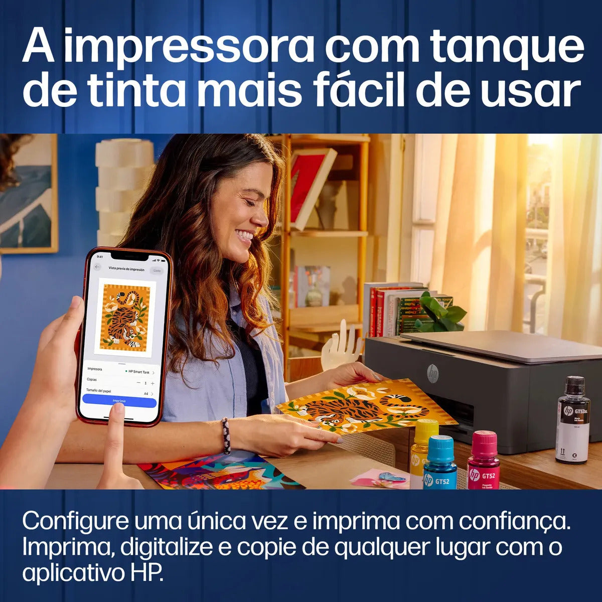 Impressora Multifuncional HP Smart Tank 584 - Preta