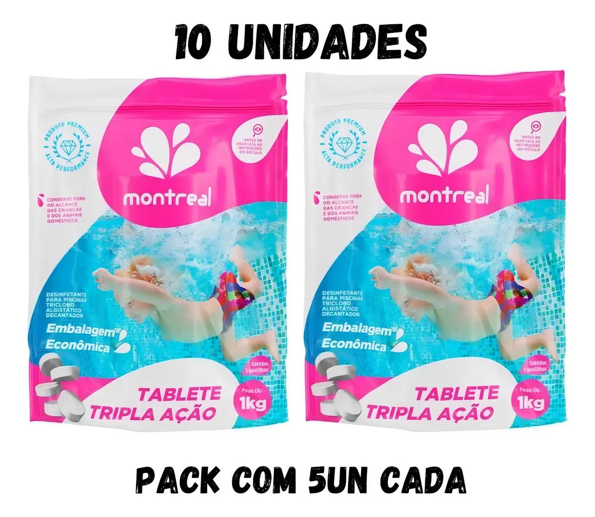 Kit 10 Pastilha Tripla Ação 5x200g - Montreal