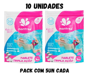 Kit 10 Pastilha Tripla Ação 5x200g - Montreal