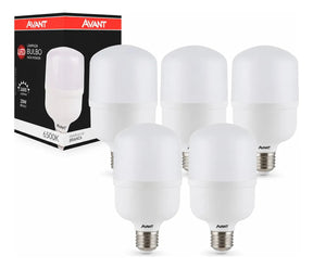 Kit 5 Lâmpadas Bulbo Alta Potência 20w 6500k Atacado Avant Luz Branco-frio